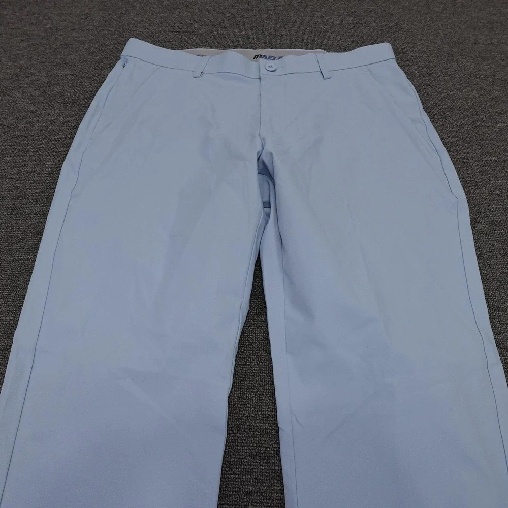 MAELREG Proflex Pants Mens 32x30 Light Blue Microfiber Chino Straight Leg Casual
